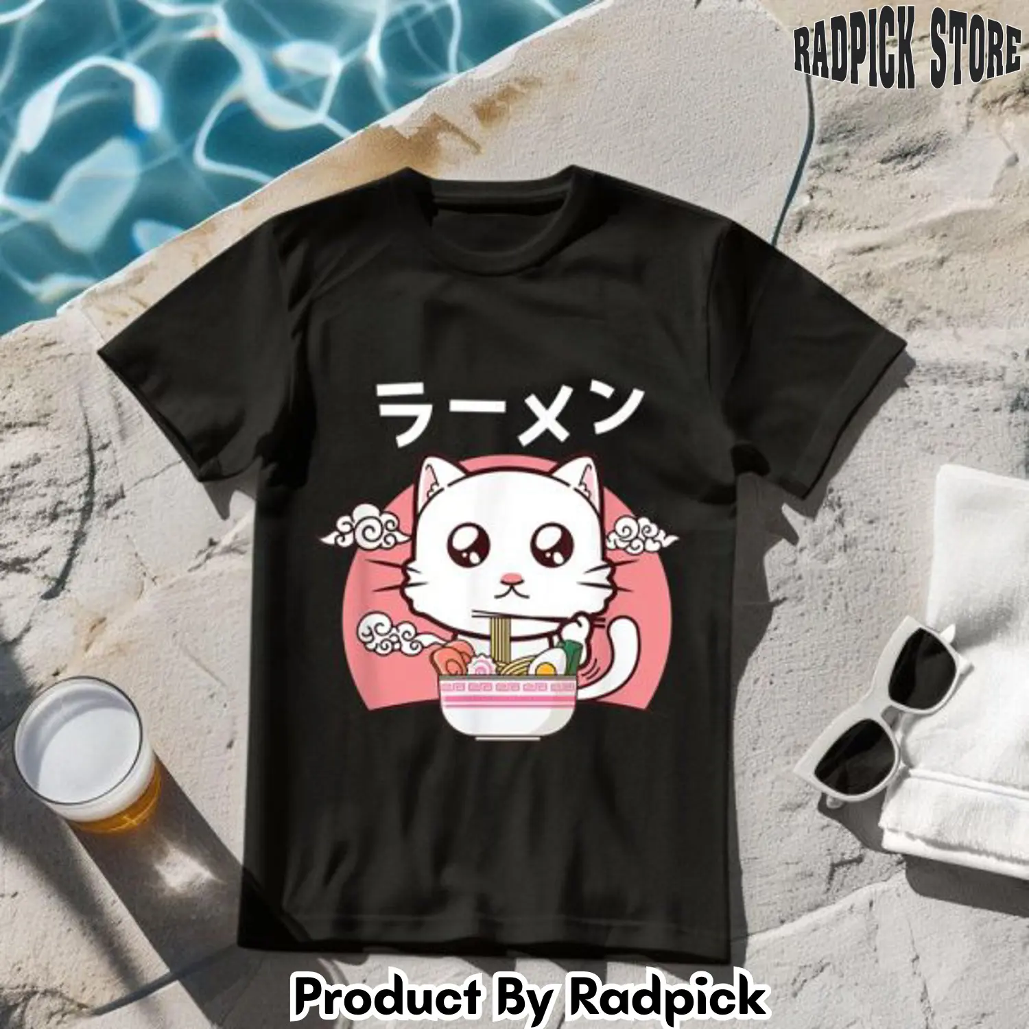 Kawaii japanese tokyo anime cat tshirt rp2632978